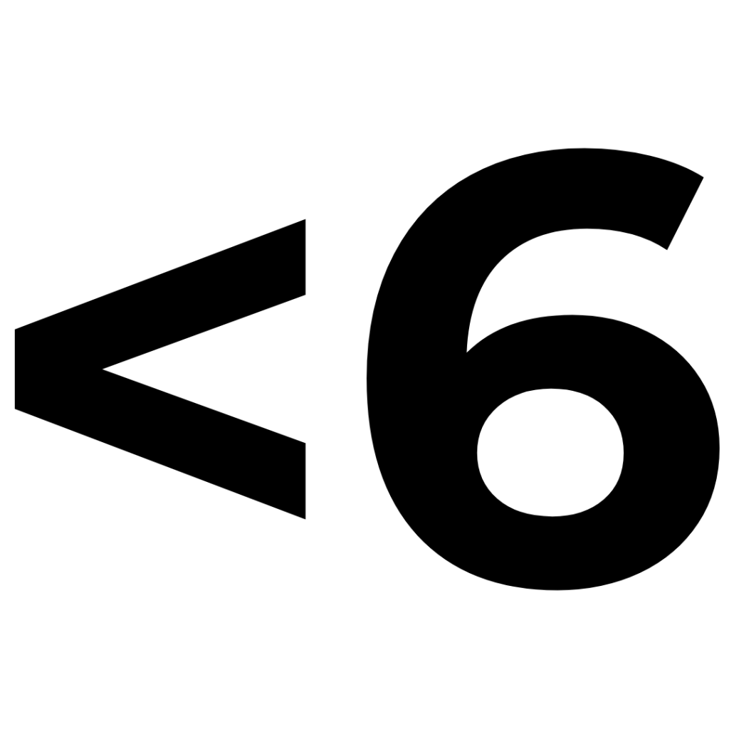 An icon showing younger than 6 years old